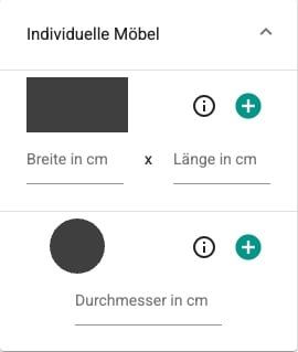 Frei konfigurierbarer Möbel-Platzhalter (Kreis)